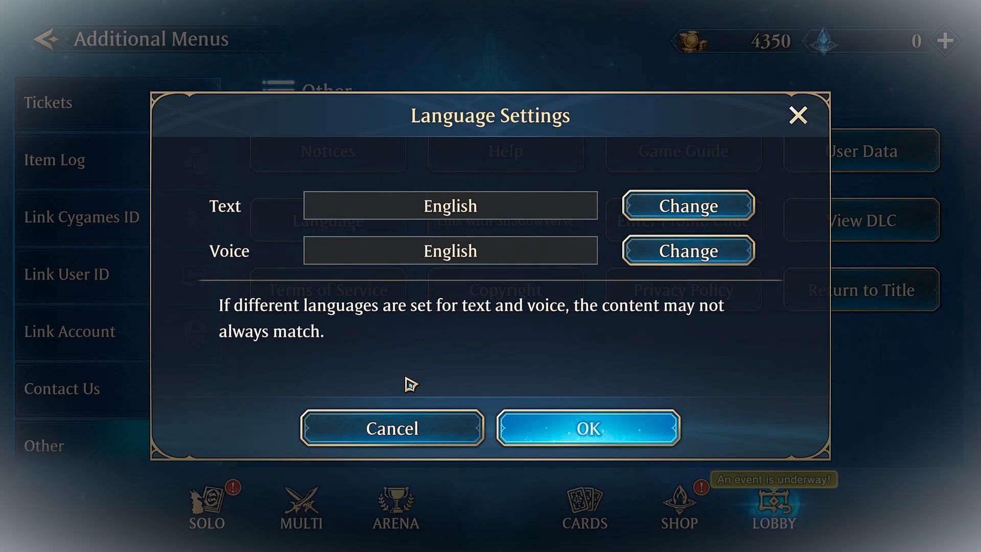 Hover over the latter option and pick your choice (Image via Cygames/YouTube@HelpfulGamer)